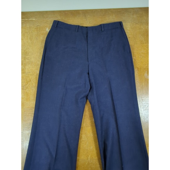 VINTAGE Samuelsohn 3 Piece Suit - Mens 40R x 34 Waist -  Navy Blue 100% Wool - Picture 14 of 16